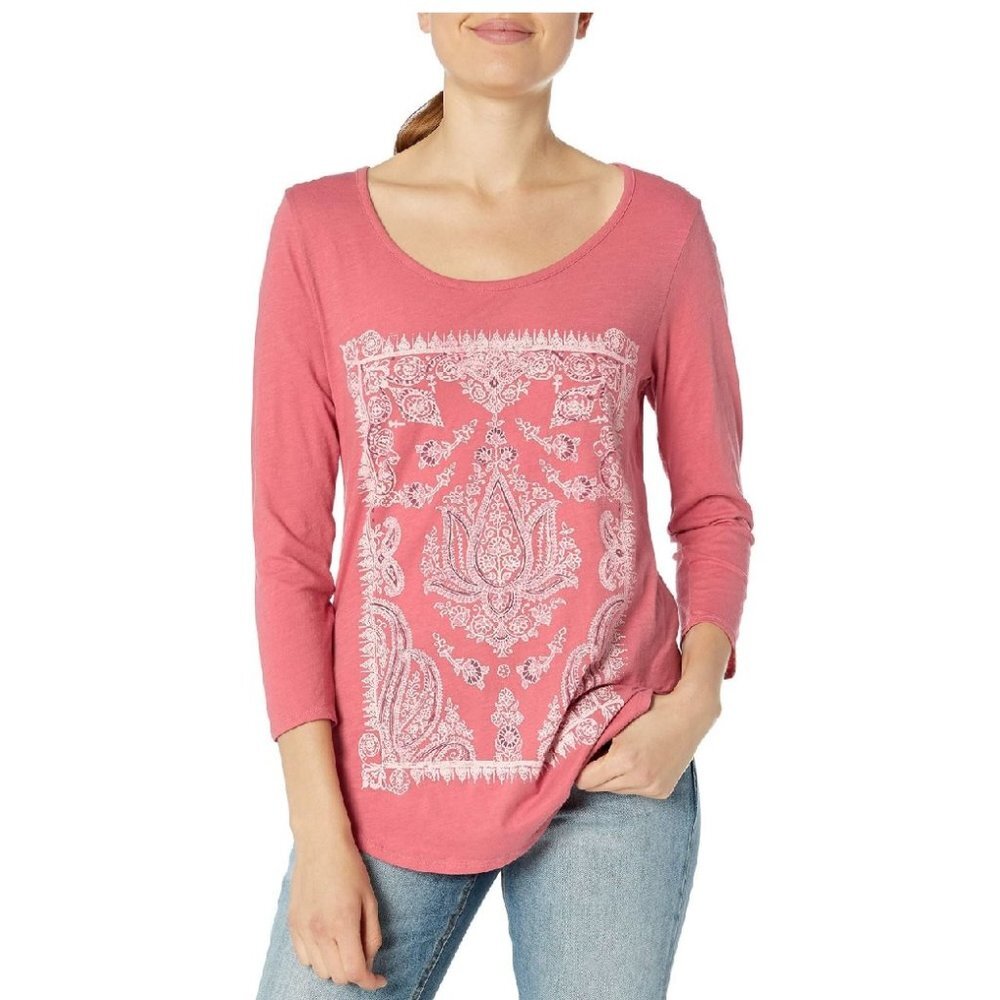 Lucky Brand Lotus Long-Sleeve T-Shirt